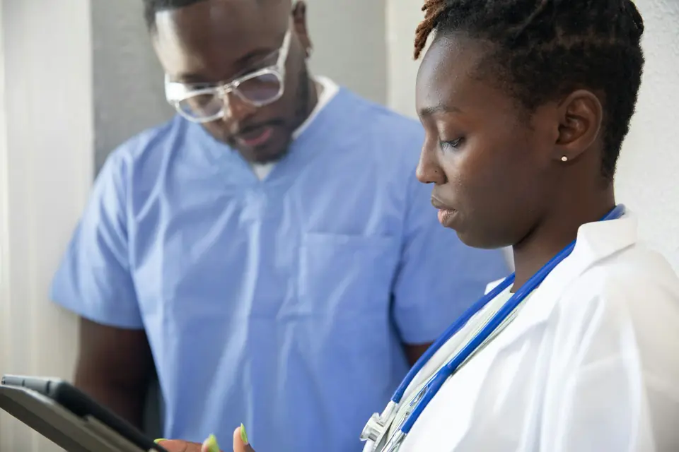 African Healthcare Professional using HeartAfrika